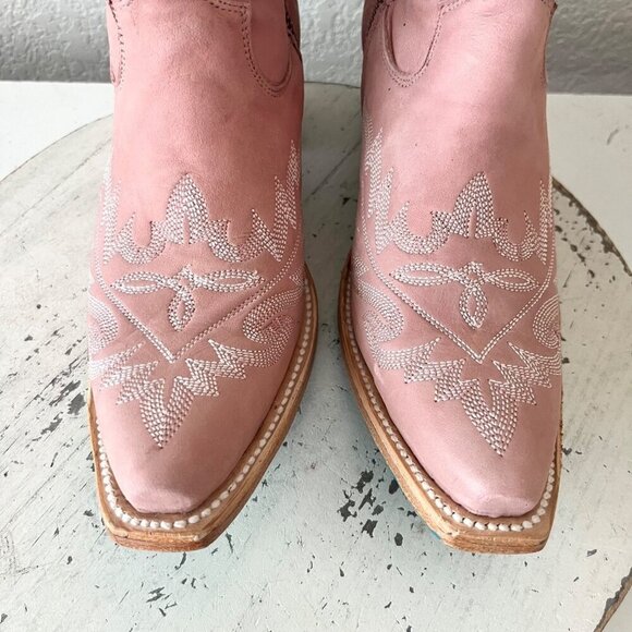 Lane LEXINGTON Over the Knee Womens Cowboy Boots 7 Pink Western Cowgirl Lace up - Picture 8 of 14